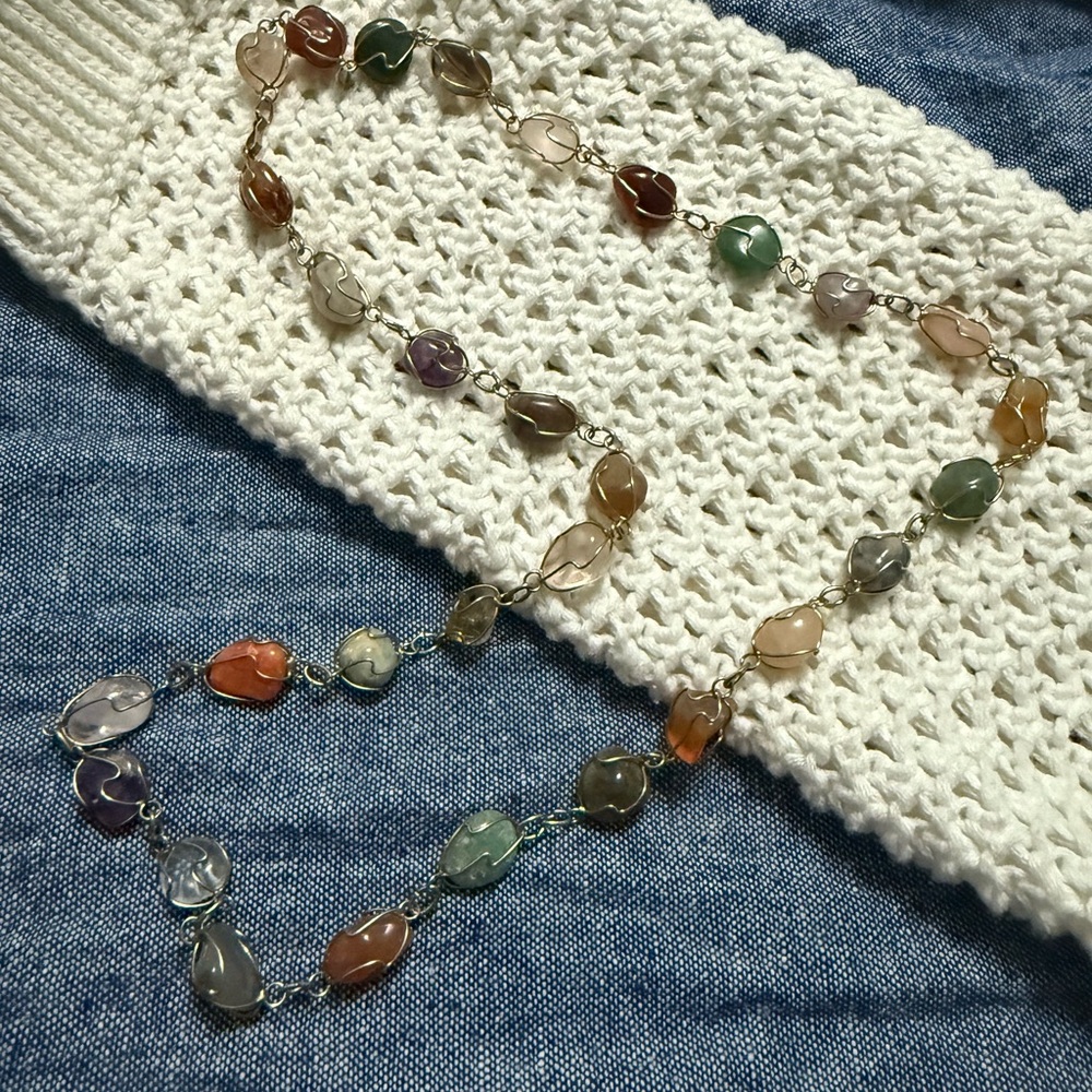 Multi-Gem and Crystal Necklace